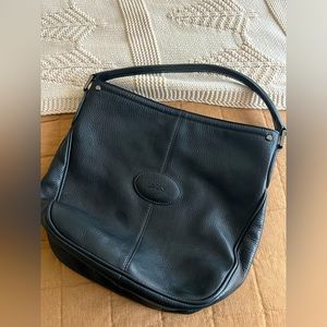 Longchamp Black leather “Cosmos” Hobo bag.. beautiful!